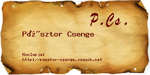 Pásztor Csenge névjegykártya