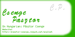 csenge pasztor business card